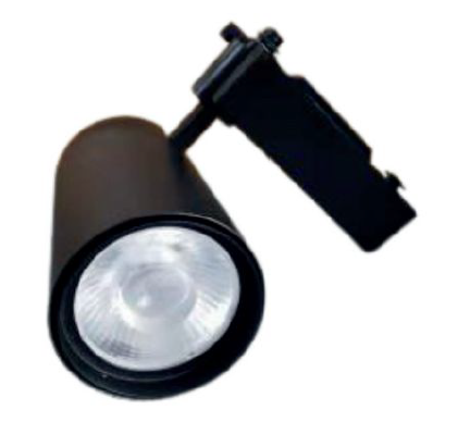 Foco Para Riel 40W 4000K Negro Trifasico